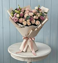Букет цветов из:  Розы и Лизиантусы в Прочноокопской