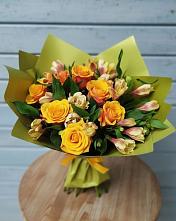 Букет цветов из:  Альстромерии и Розы в Прочноокопской