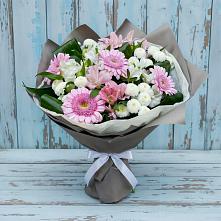 Букет цветов из:  Герберы, Альстромерии и Хризантемы в Прочноокопской