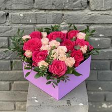 Цветочная композиция из Розы в коробке в Прочноокопской