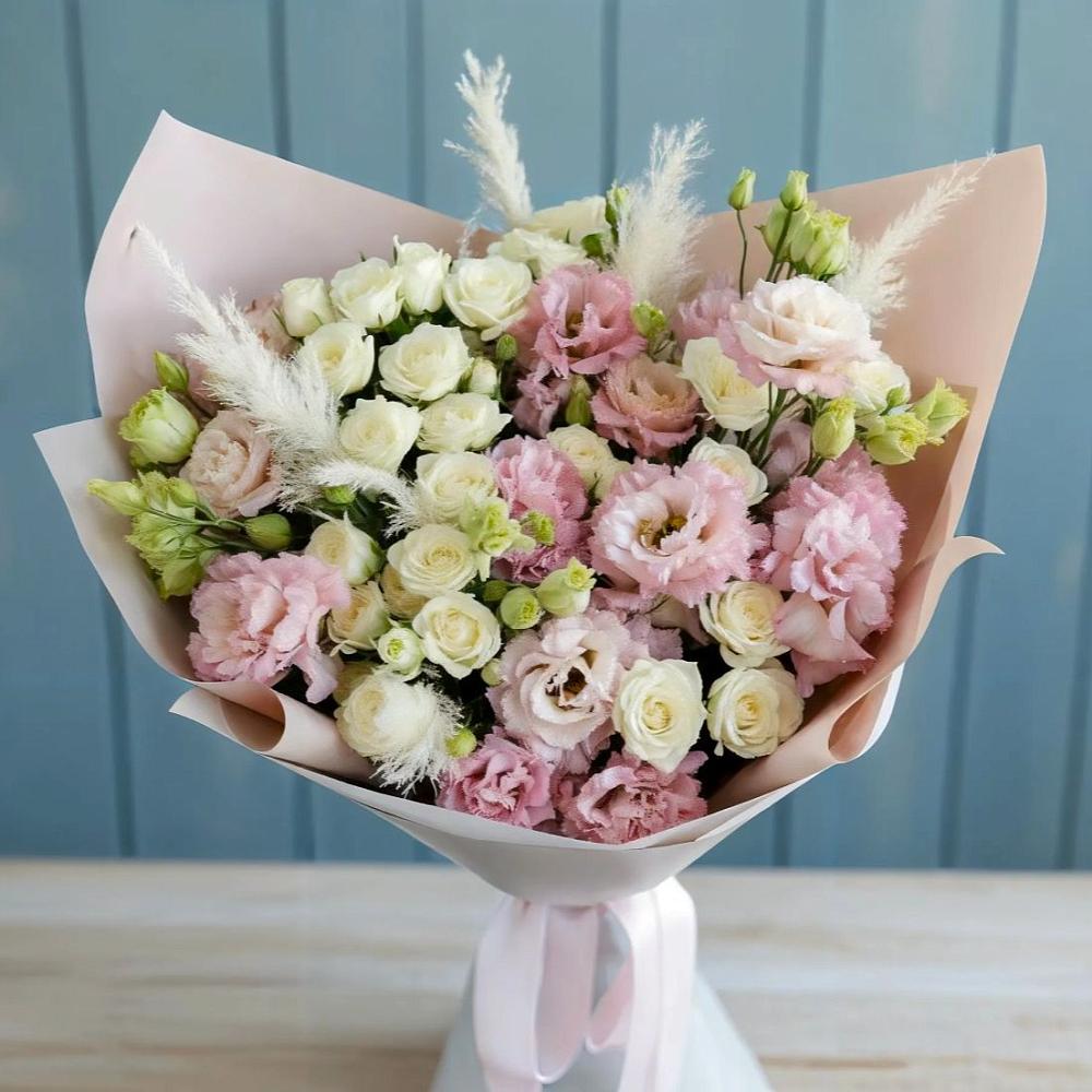 Букет цветов из: Альстромерии и Розы в Прочноокопской