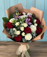 Букет цветов из:  Розы и Альстромерии в Прочноокопской
