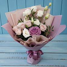 Букет цветов из:  Розы и Лизиантусы #REPLACE_PRED# Прочноокопской