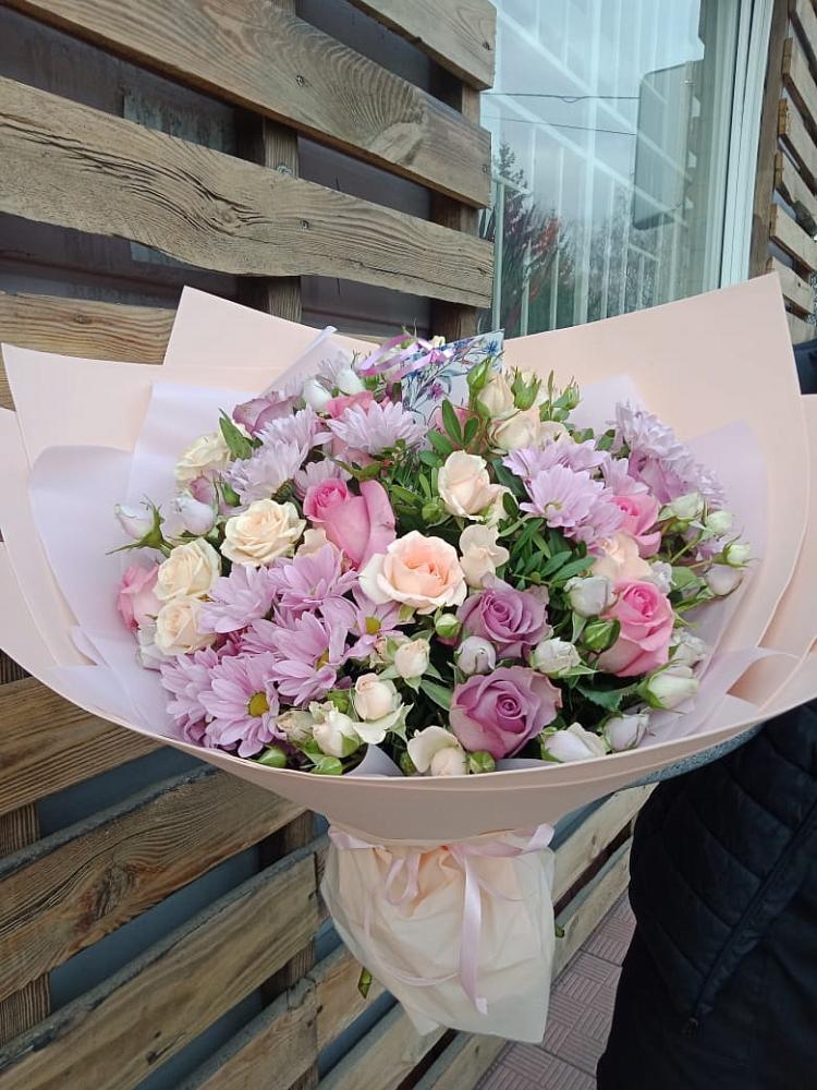 Букет цветов из: Розы и Хризантемы в Прочноокопской