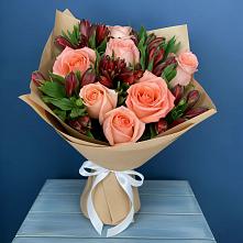 Букет цветов из:  Розы и Альстромерии в Прочноокопской