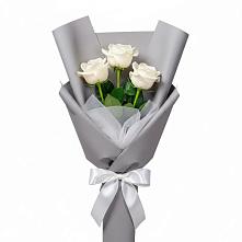 Букет 3 белые розы #REPLACE_PRED# Прочноокопской