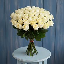 Букет 51 Белая роза Эдлесс Лав в Прочноокопской