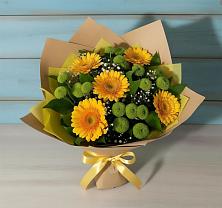 Букет цветов из:  Герберы и Хризантемы в Прочноокопской