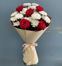 Букет цветов из:  Розы и Хризантемы в Прочноокопской