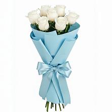 Букет 7 белых роз Проуд в Прочноокопской