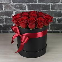 Цветочная композиция из Розы в шляпной коробке в Прочноокопской