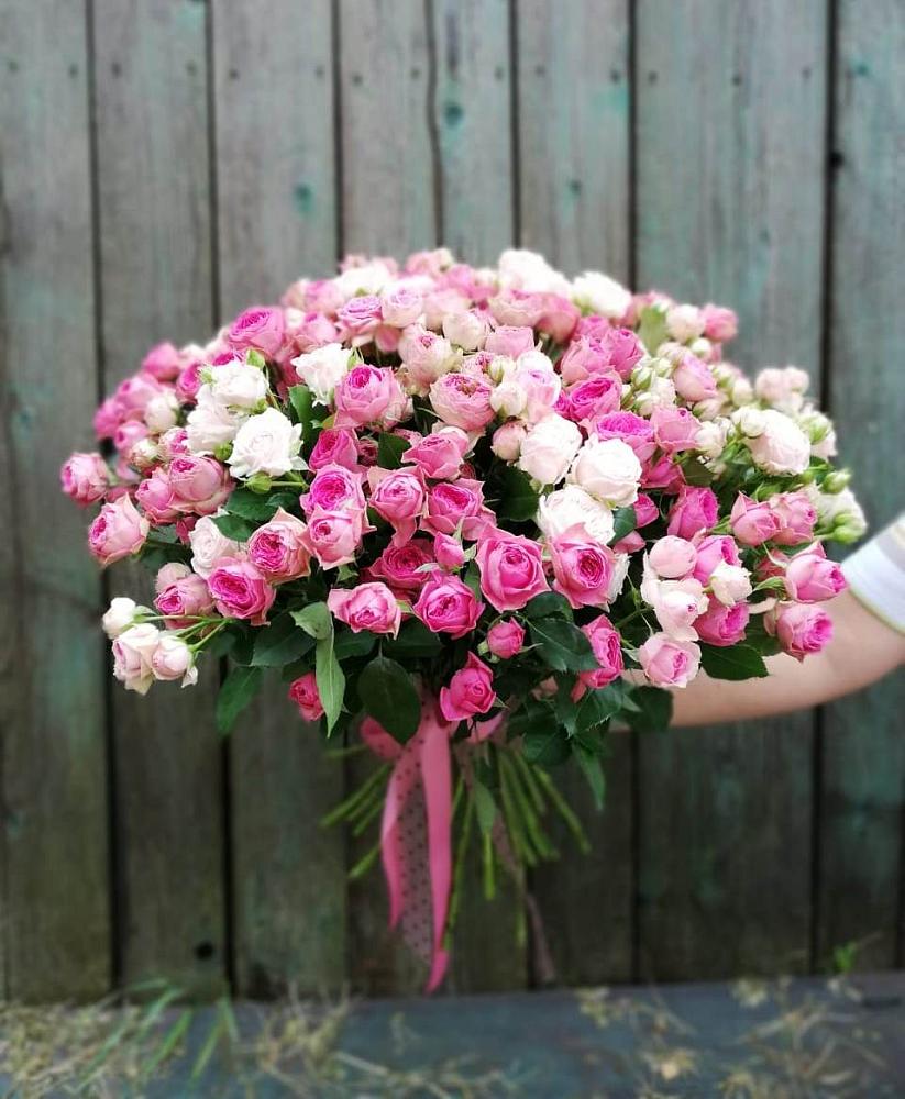 Букет Розовые кустовые розы Натали и Лав Лидия в Прочноокопской