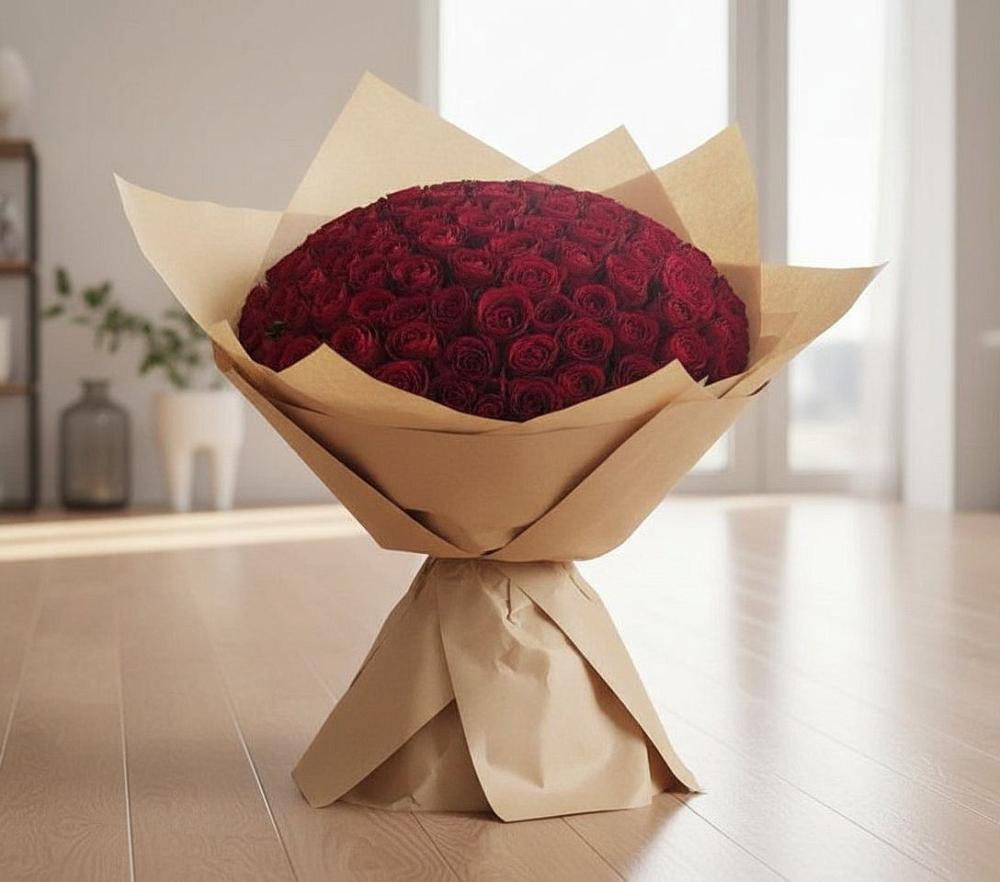 Букет 101 Красная роза в Прочноокопской