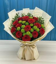 Букет цветов из:  Розы и Хризантемы #REPLACE_PRED# Прочноокопской