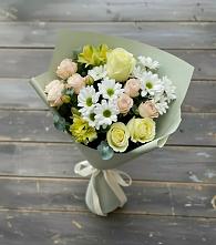 Букет цветов из:  Альстромерии, Розы и Хризантемы #REPLACE_PRED# Прочноокопской