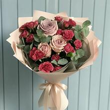 Букет цветов из:  Гвоздики и Розы в Прочноокопской
