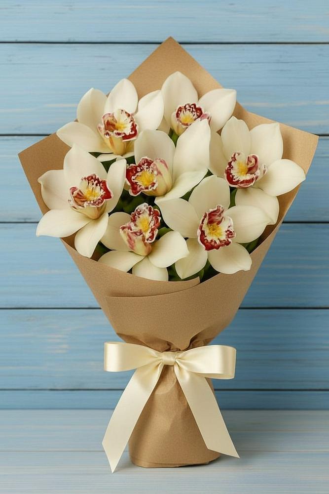 Букет цветов из: Орхидеи и Розы в Прочноокопской