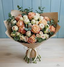 Букет цветов из:  Альстромерии и Розы #REPLACE_PRED# Прочноокопской