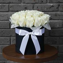 Цветочная композиция из Розы в шляпной коробке в Прочноокопской